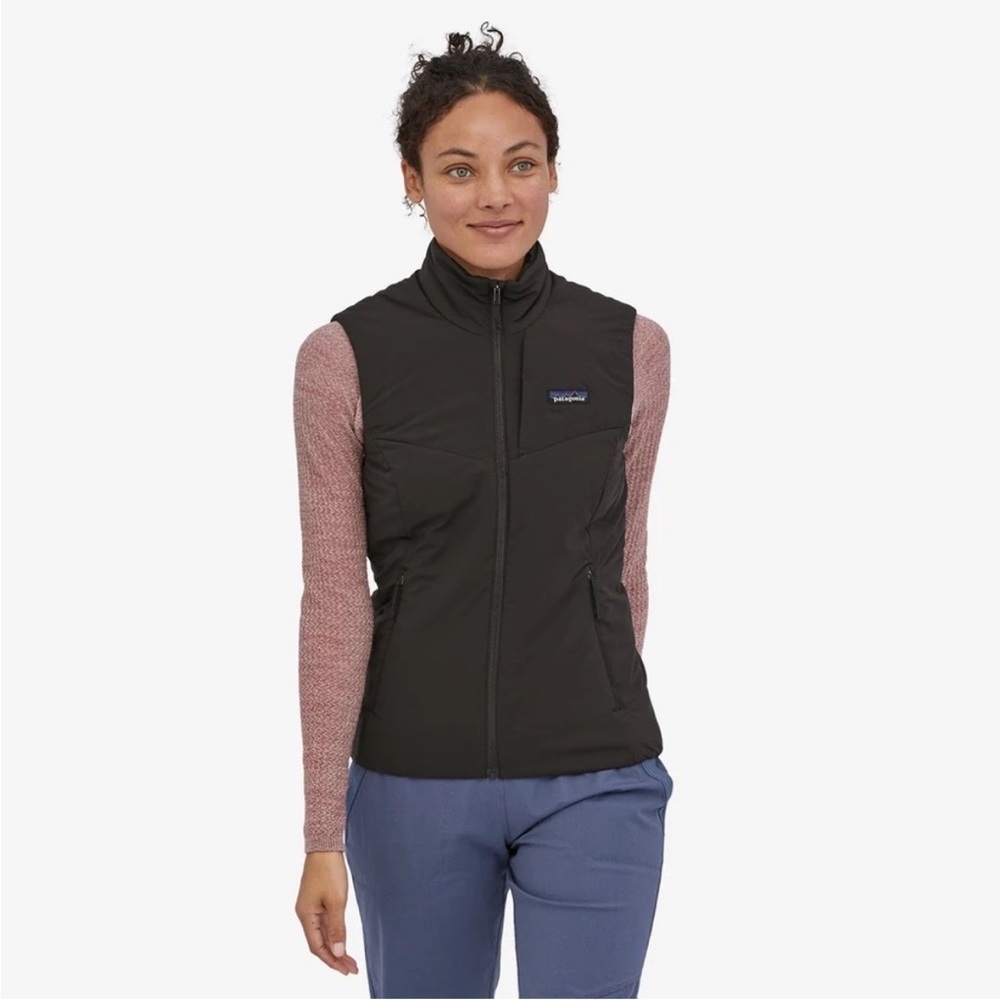 Patagonia Black Fleece Vest with High Collar